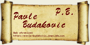 Pavle Budaković vizit kartica
